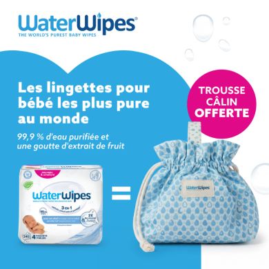 WATERWIPES PACK LINGETTES BEBE PACK DE 4 X 60