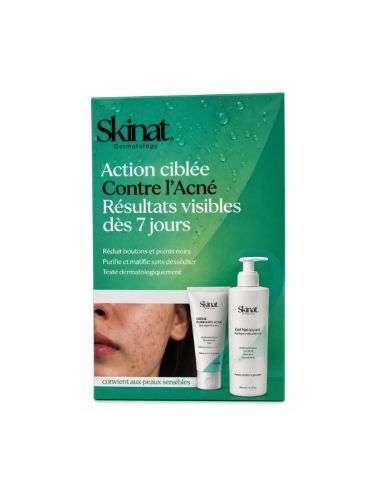 SKINAT DUO ACTION CIBLEE CONTRE ACNE GEL 200ML+ CREME 50ML