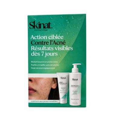SKINAT DUO ACTION CIBLEE CONTRE ACNE GEL 200ML+ CREME 50ML
