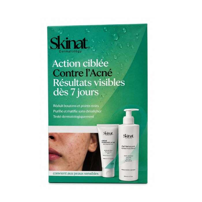 SKINAT DUO ACTION CIBLEE CONTRE ACNE GEL 200ML+ CREME 50ML