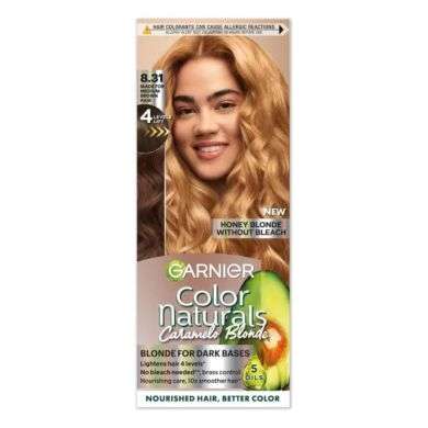 GARNIER COLOR NATURALS CARAMELO BLONDE HONEY BLONDE WITHOUR BLEACH 8.31