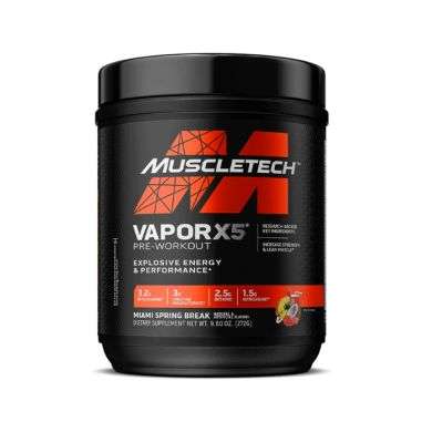 MUSCLETECH VAPOR X5 PRE WORKOUT MIAMI SPRING BREAK FLAVOUR 272 G