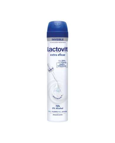LACTOVIT DEODORANT EXTRA EFFICACE 72H 0 ALCOHOL SPRAY 200 ML
