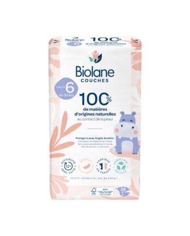 BIOLANE COUCHES TAILLE 6 16-30 KG 34 UNITES