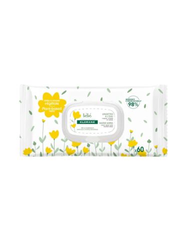 KLORANE BEBE LINGETTE A L'EAU 60 UNITES