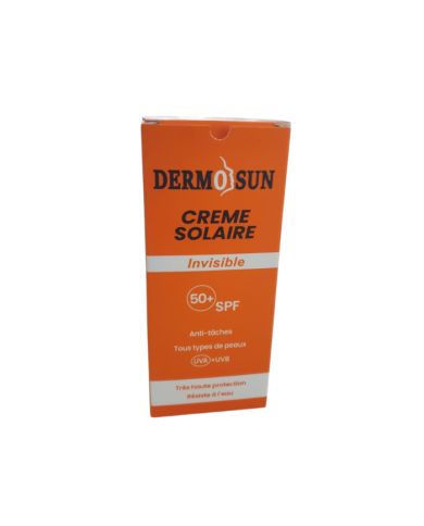 DERMOSUN CREME SOLAIRE INVISIBLE SPF 50+ ANTI TACHES 50 ML