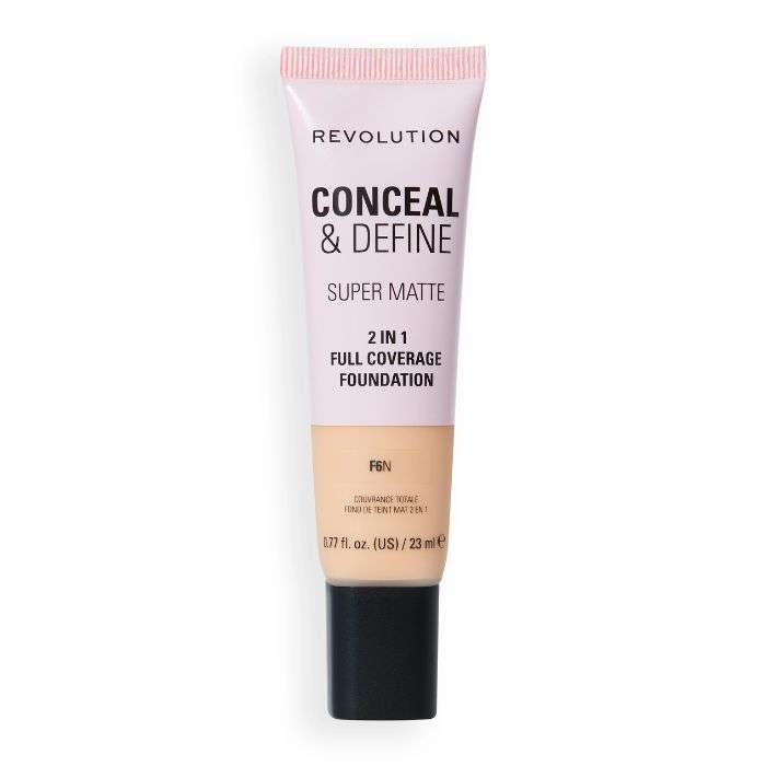 MAKEUP REVOLUTION CONCEAL AND DEFINE SUPER MATTE 2 EN 1 COUVRANCE TOTALE 23ML
