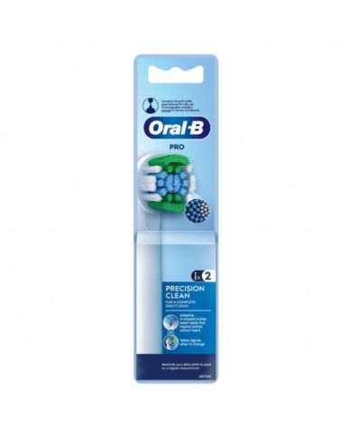 ORAL B PRECISION CLEAN 2 TETES REMPLACEMENT DE BROSSE A DENTS ELECTRIQUE