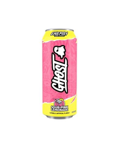 GHOST ENERGY LEMONADE ROSE ACIDULEE SANS SUCRE 473ML