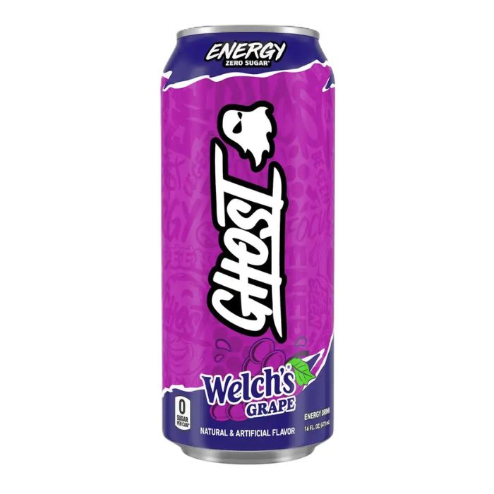 GHOST ENERGY ZERO SUGAR WELCHS GRAPE 473 ML