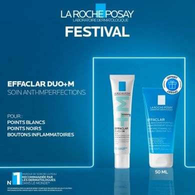 LA ROCHE POSAY OFFRE WEB EFFACLAR DUO + M 40 ML + EFFACLAR GEL MOUSSANT 50 ML OFFERT