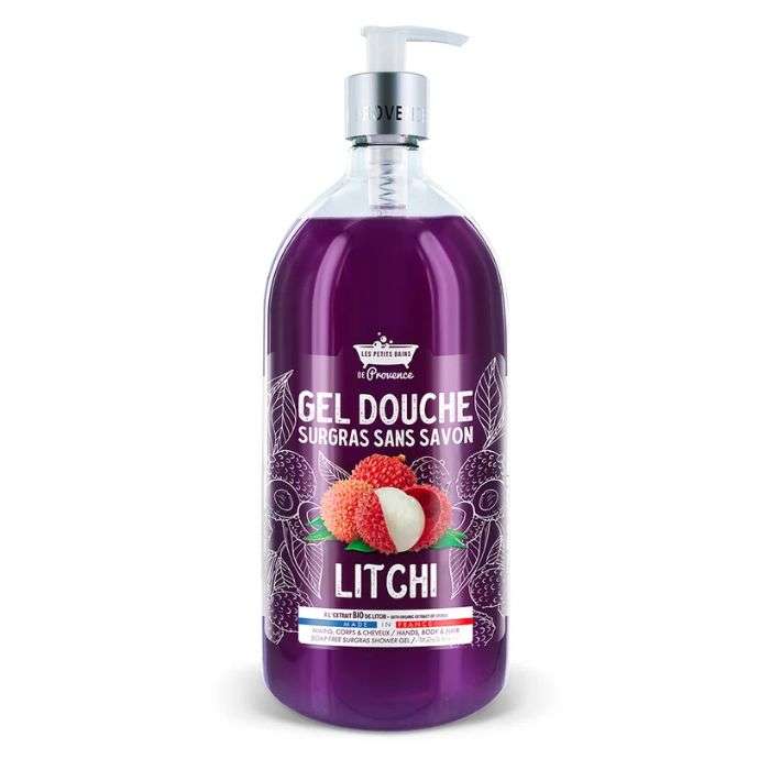LES PETITS BAINS DE PROVENCE GEL DOUCHE SURGRAS SANS SAVON LITCHI 500 ML