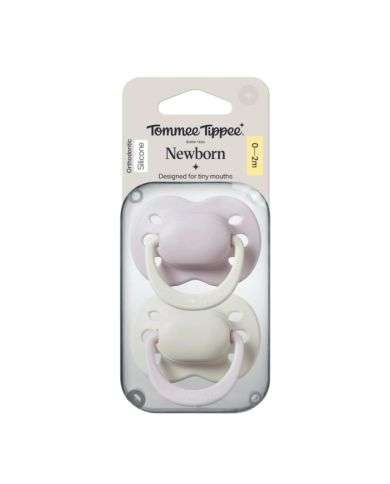 TOMMEE TIPPEE NEWBORN SUCETTES ORTHODONTIC SILICONE 0-2 MOIS