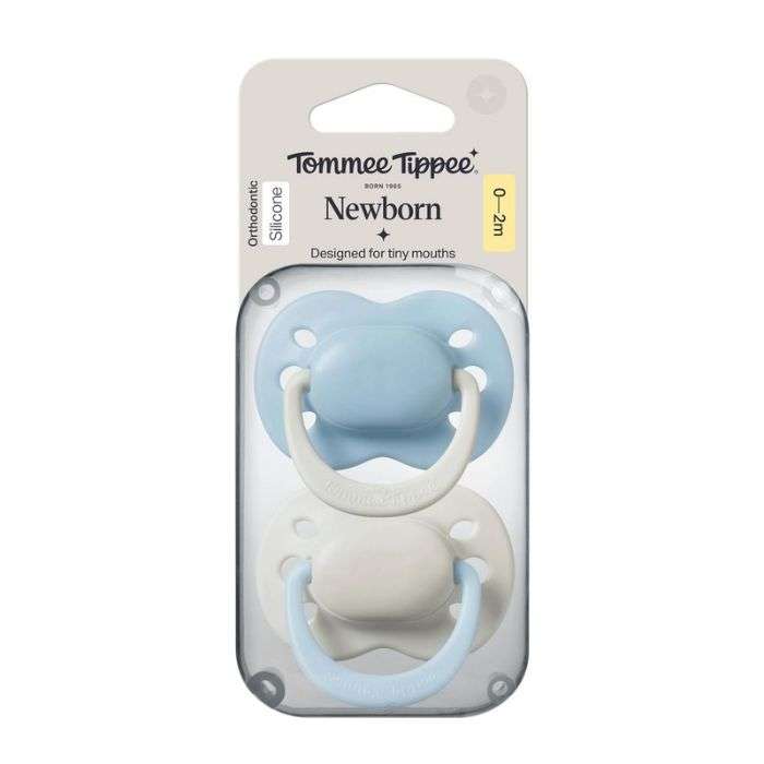 TOMMEE TIPPEE NEWBORN SUCETTES ORTHODONTIC SILICONE 0-2 MOIS