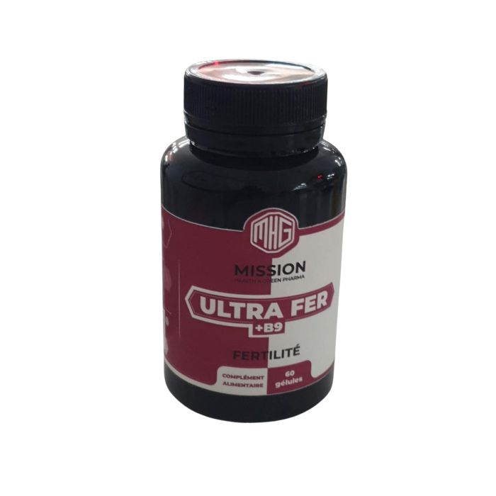 MISSION HEALTH AND GREEN PHARMA ULTRA FER +B9 FERTILITE 60 GELULES