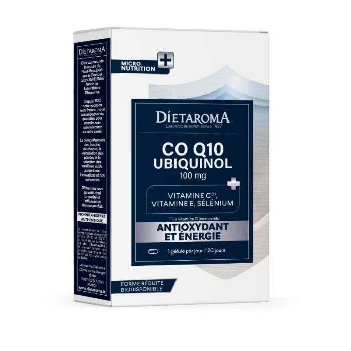 DIETAROMA CO Q10 UBIQUINOL ANTIOXYDANR ET ENERGIE 20 GELULES