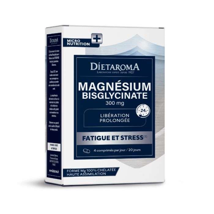 DIETAROMA MAGNESIUM BISGLYCINATE 300 MG FATIGUE ET STRESS 80 COMPRIMES