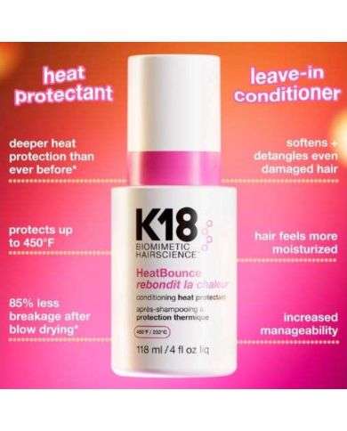 K18 HEAT BOUNCE REBONDIT LA CHALEUR APRES SHAMPOOING A PROTECTION THERMIQUE 47 ML