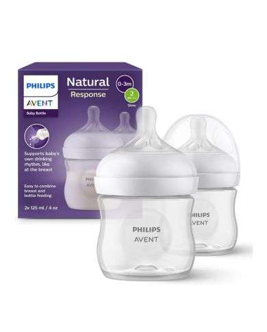 AVENT NATURAL RESPONSE PACK 2 BIBERONS 0-3 MOIS+ 125ML