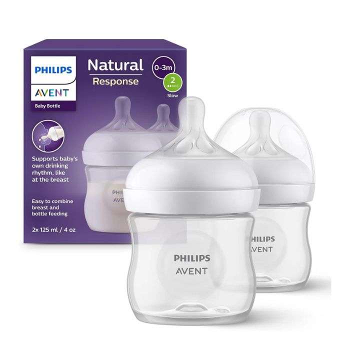 AVENT NATURAL RESPONSE PACK 2 BIBERONS 0-3 MOIS+ 125ML
