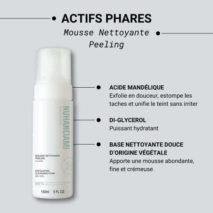 NUHANCIAM MOUSSE NETTOYANTE PEELING 150 ML