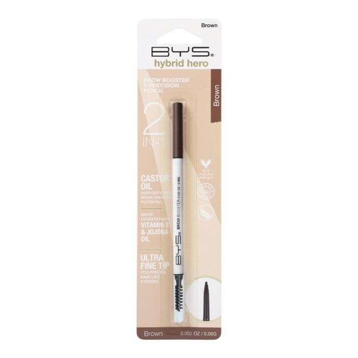 BYS HYBRIDHERO BROW BOOSTER X PRECISION PENCIL 2 IN 1 BROWN