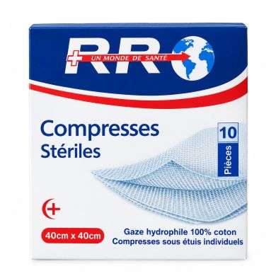 RRO COMPRESSES STERILES 10 PIECES 40CM40CM