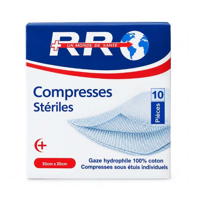 RRO COMPRESSES STERILES 10 PIECES 30CM30CM