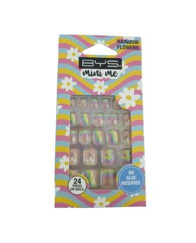 BYS MINI ME NAILS RAINBOW FLOWERS