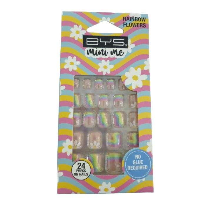 BYS MINI ME NAILS RAINBOW FLOWERS