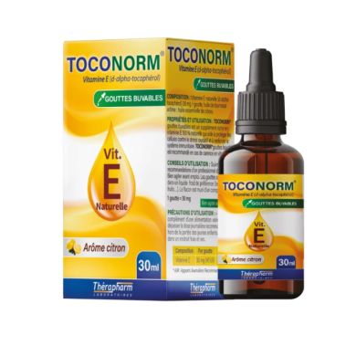 TOCONORM VITAMINE E GOUTTES BUVABLES 30ML AROME CITRON