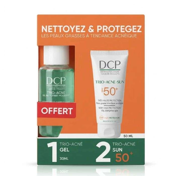 DCP OFFRE TRIO ACNE SUN SPF 50+ 50ML + TRIO ACNE GEL NETTOYANT 30 ML OFFERT