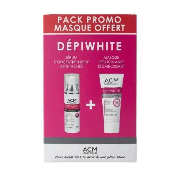 ACM OFFRE DEPIWHITE SERUM CONCENTRE INTENSIF ANTI TACHES 30ML + MASUQE ECLAIRCISSANT 40ML OFFERT