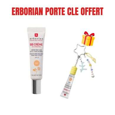 ERBORIAN OFFRE BB CREME AU GINSENG CREME TEINT DORE SPF20 15 ML + PORTE CLE OFFERT