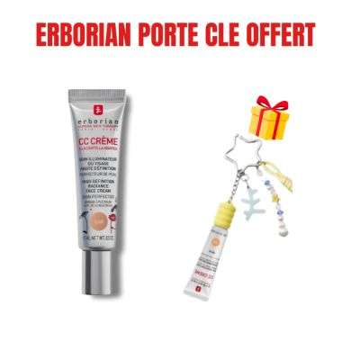ERBORIAN OFFRE CC CREME A LA CENTELLA CLAIR SOIN ILLUMINATEUR VISAGE SPF 25 15 ML + PORTE CLE OFFERT