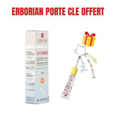 ERBORIAN OFFRE CC CREME SOIN CORRECTEUR SPF 30 TEINTE CLAIR 15 ML + PORTE CLE OFFERT