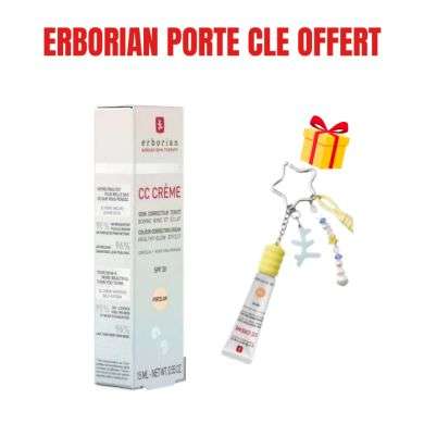 ERBORIAN OFFRE CC CREME SOIN CORRECTEUR SPF 30 TEINTE PORCELAIN 15 ML + PORTE CLE OFFERT