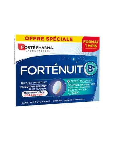 FORT PHARMA OFFRE SPECIALE FORTE NUIT 8H FORMAT 1 MOIS 30 COMPRIMES