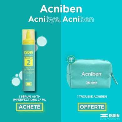 ISDIN OFFRE ACNIBEN 2 CONCENTRE NUIT 27 ML + TROUSSE ACNIBEN OFFERTE
