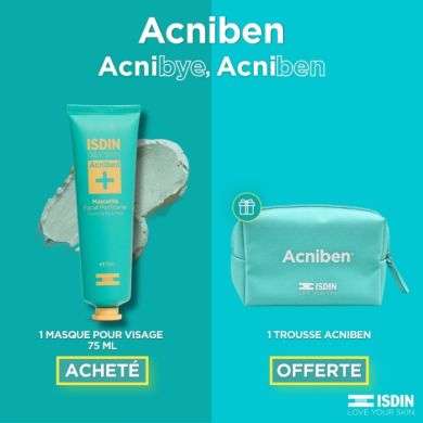 ISDIN OFFRE OILY SKIN ACNIBEN MASQUE VISAGE PURIFIANT 75 ML + TROUSSE ACNIBEN OFFERTE