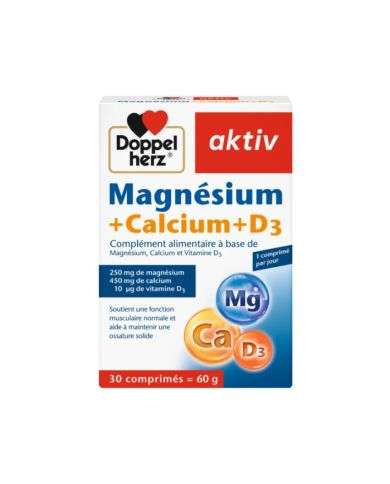DOPPELHERZ MAGNESIUM + CALCIUM + D3 30 COMPRIMES