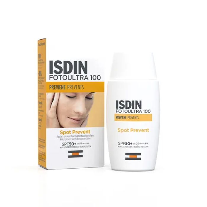 ISDIN OFFRE FOTOULTRA 100 SPOT PREVENT SPF 50+ 50 ML + 2 FUSION WATER MAGIC GLOW 10 ML OFFERTS