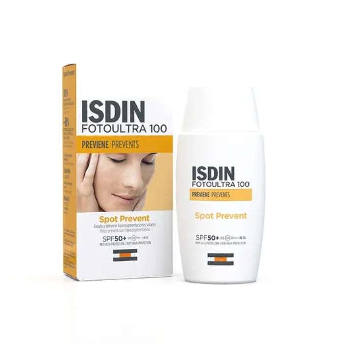 ISDIN OFFRE FOTOULTRA 100 SPOT PREVENT SPF 50+ 50 ML + 2 FUSION WATER MAGIC GLOW 10 ML OFFERTS