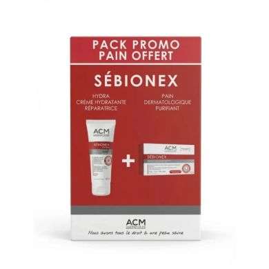 ACM OFFRE SEBIONEX HYDRA CREME REPARATRICE 40 ML + PAIN DERMATOLOGIQUE PURIFIANT OFFERT