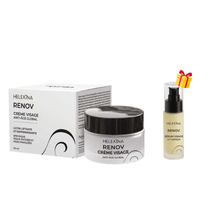 HELIXINA OFFRE RENOV CREME VISAGE ANTI AGE GLOBAL 50ML + SERUM 15ML OFFERT
