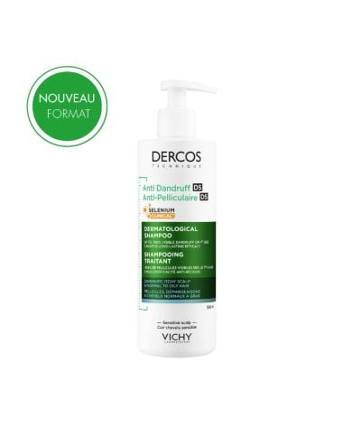 VICHY DERCOS SHAMPOOING ANTI PELLICULAIRE SELINIUM CLINICAL CHEVEUX NORMAUX A GRAS 390 ML