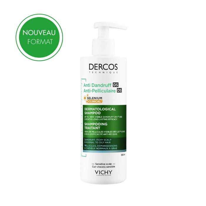 VICHY DERCOS SHAMPOOING ANTI PELLICULAIRE SELINIUM CLINICAL CHEVEUX SECS 390 ML