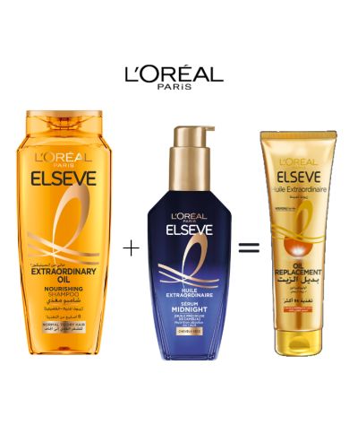 ELSEVE ROUTINE MIDNIGHT SHAMPOOING + HUILE +OIL REPLACEMENT