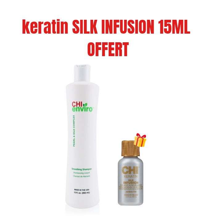 CHI OFFRE ENVIRO SMOOTHING SHAMPOOING 355 ML + KERATIN SILK INFUSION 15 ML OFFERT