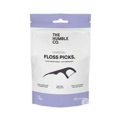 THE HUMBLE CO FIL DENTAIRE CHARBON PICKS 50 PIECES
